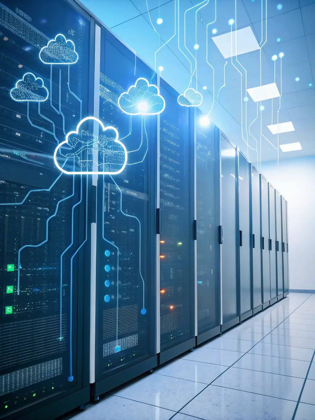 A visually appealing graphic representing Thalz's cloud-based service, with interconnected nodes symbolizing seamless data flow and accessibility.