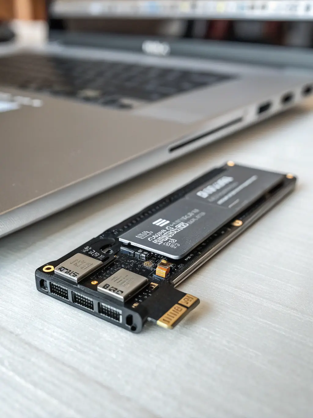 An image of Thalz's hardware product, a secure data storage device, displayed on a clean white background to highlight its sleek design and robust build.